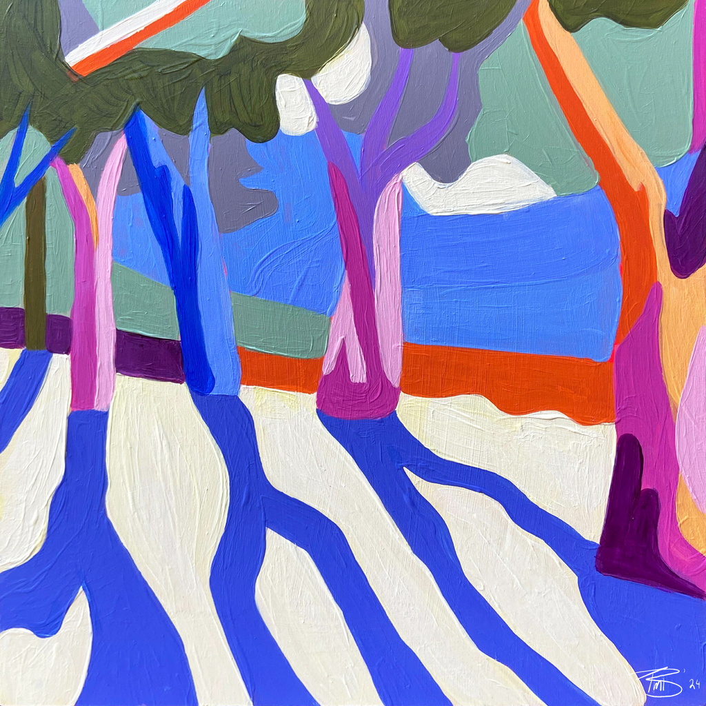 Shadowlands 1.0 250mm x 250mm acrylic on wooden panel