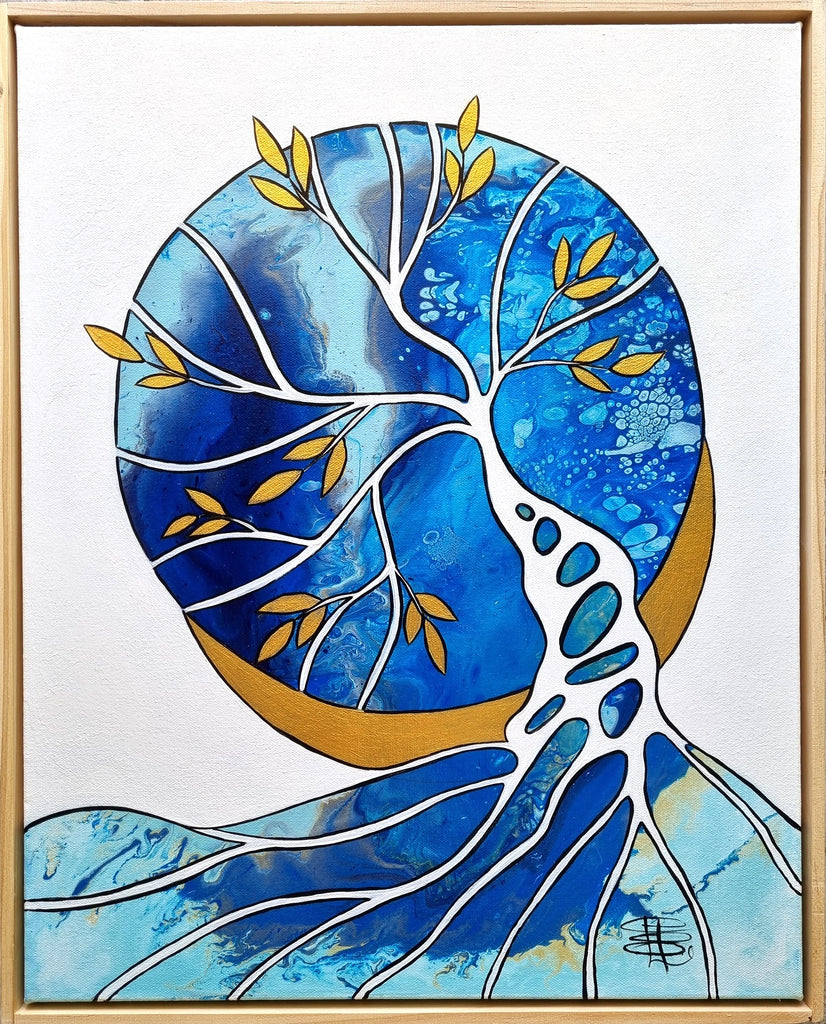 Framed Tree of Life - Gem Series - 'Sapphire'