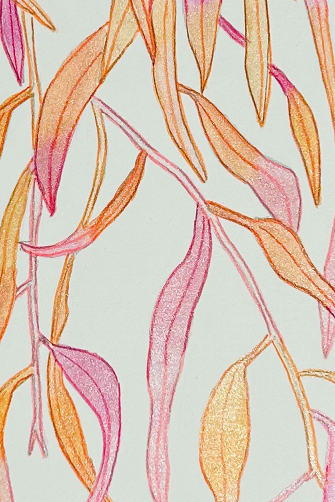 Gum Leaves Twinkle Pink Orange